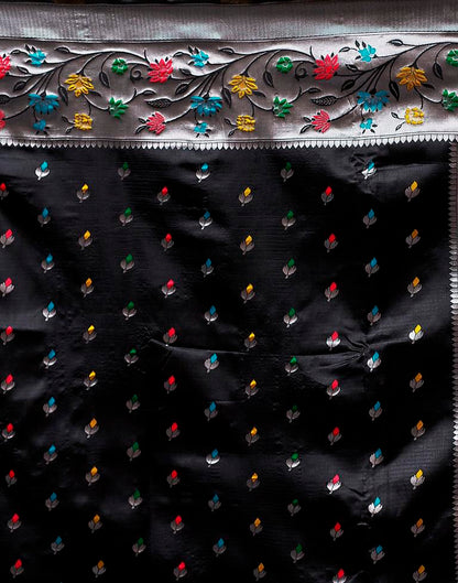 Silver Silk Woven Saree