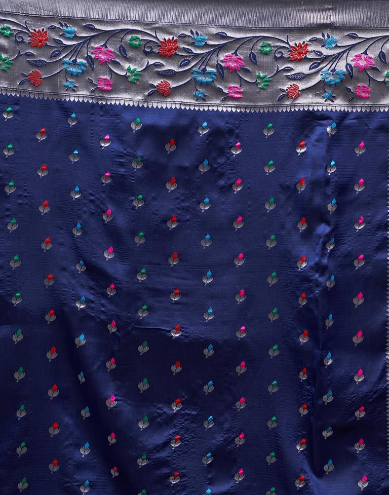 Silver Silk Woven Saree