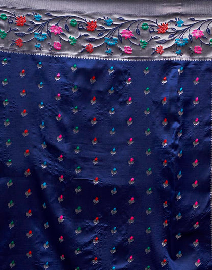 Silver Silk Woven Saree