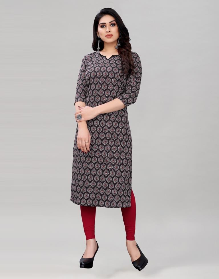 Black Printed Kurti | Sudathi