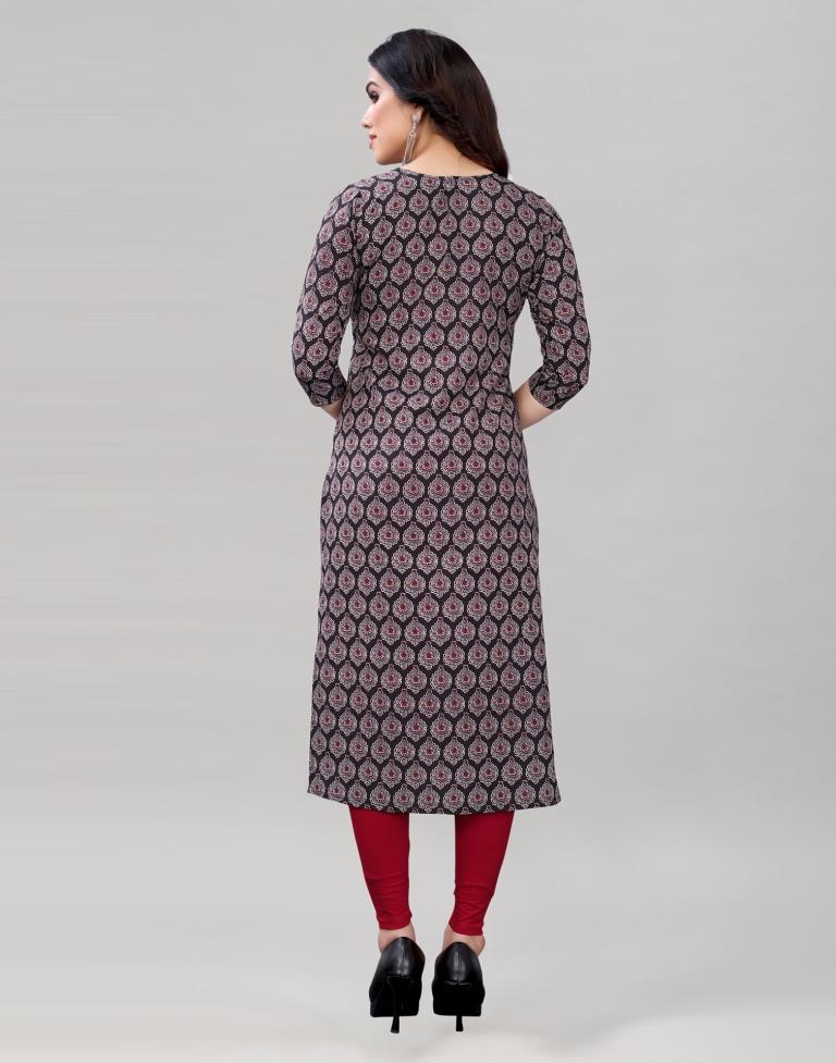 Black Printed Kurti | Sudathi