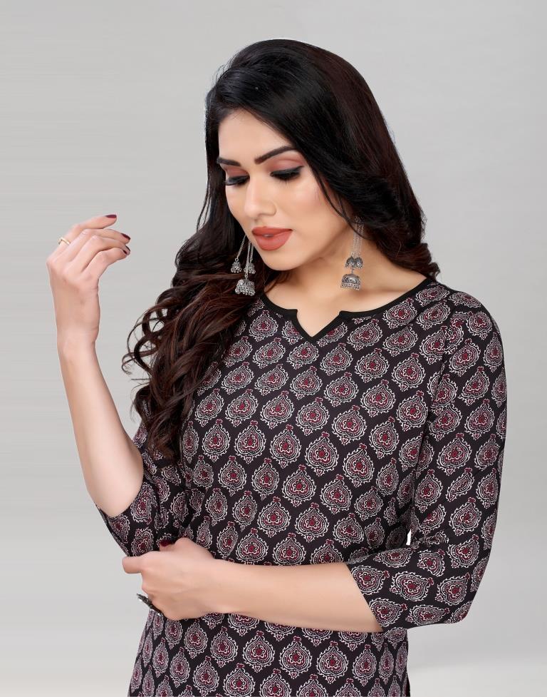Black Printed Kurti | Sudathi