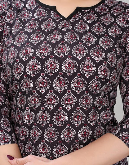 Black Printed Kurti | Sudathi