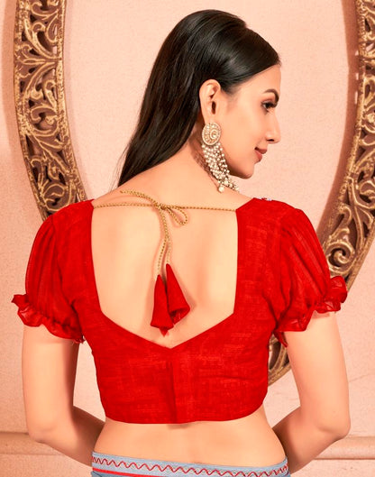 Grey Chiffon Printed Saree