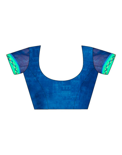 Green Chiffon Printed Saree