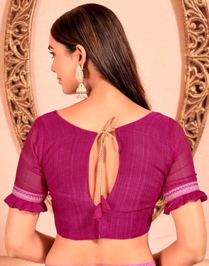 Pink Chiffon Printed Saree