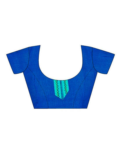 Blue Chiffon Printed Saree