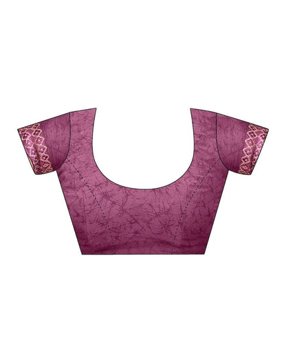 Magenta Chiffon Printed Saree