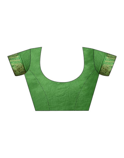 Green Chiffon Printed Saree