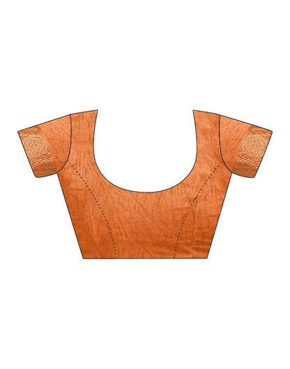 Orange Chiffon Printed Saree