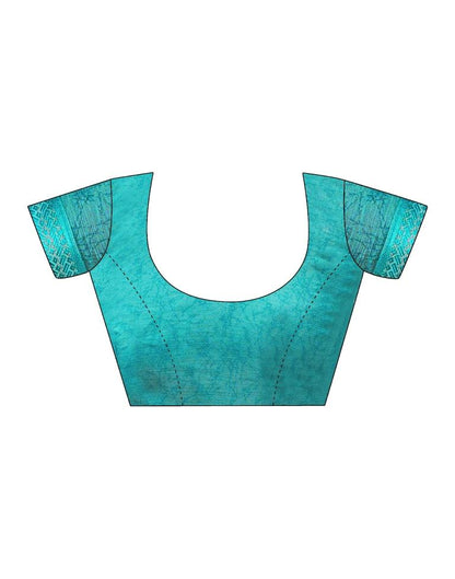 Blue Chiffon Printed Saree