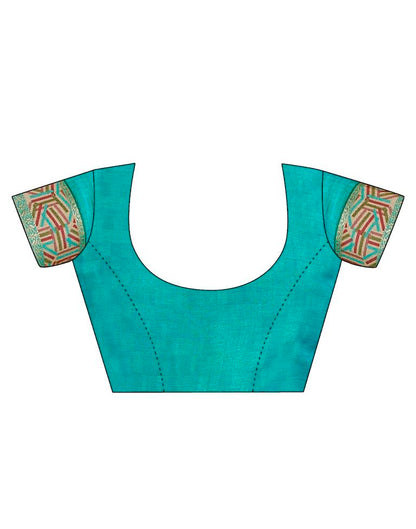 Dusty Green Chiffon Printed Saree