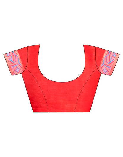 Dusty Peach Chiffon Printed Saree