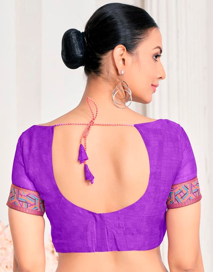 Dusty Purple Chiffon Printed Saree