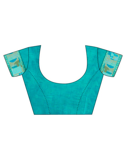 Mint Green Chiffon Printed Saree