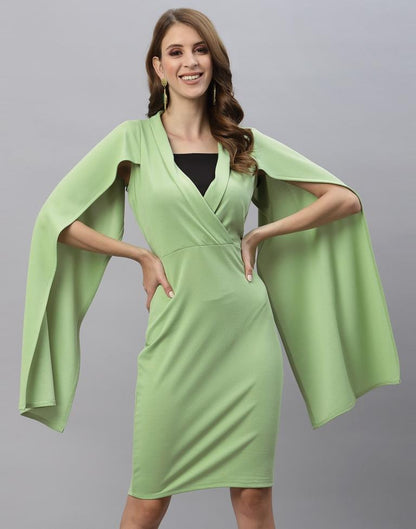 Light Green Wrap Bodycon | Sudathi