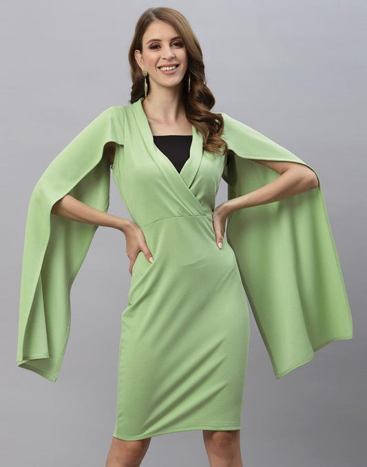 Light Green Wrap Bodycon | Sudathi