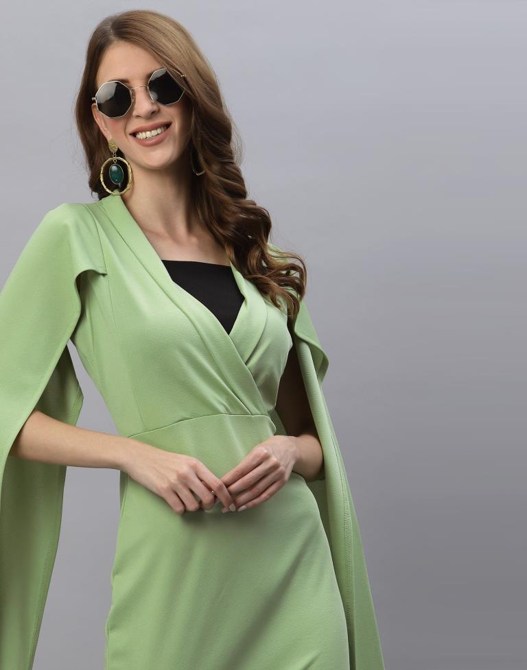 Light Green Wrap Bodycon | Sudathi