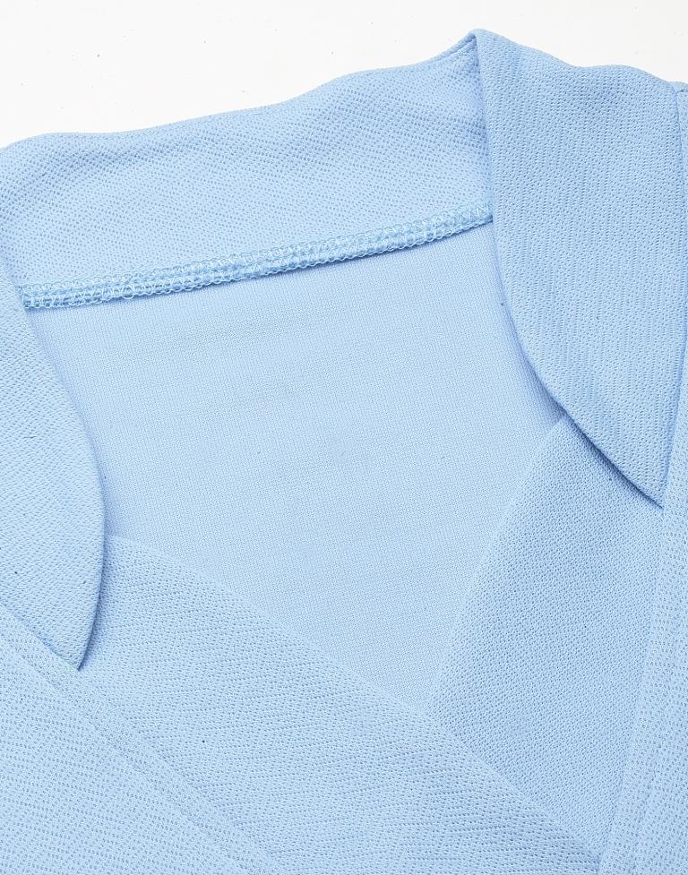 Blue Puff Sleeve Bodycon | Leemboodi