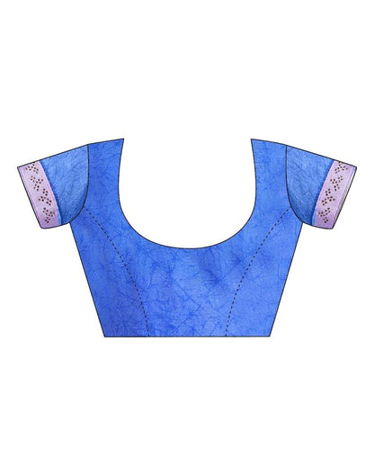 Lavender Chiffon Printed Saree