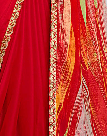 Multicolor Georgette Embroidery Saree