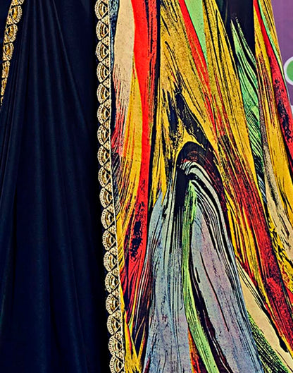 Multicolor Georgette Embroidery Saree