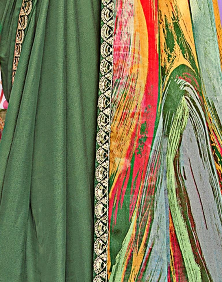 Multicolor Georgette Embroidery Saree