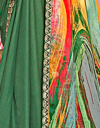 Multicolor Georgette Embroidery Saree