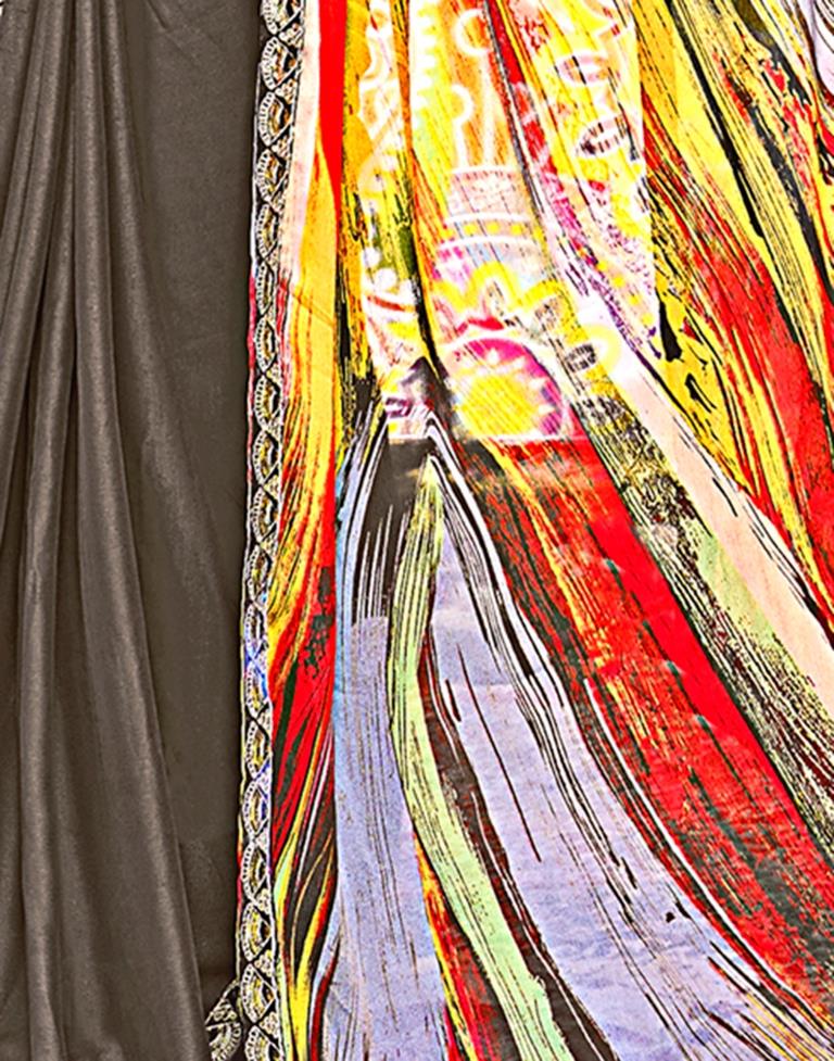 Multicolor Georgette Embroidery Saree