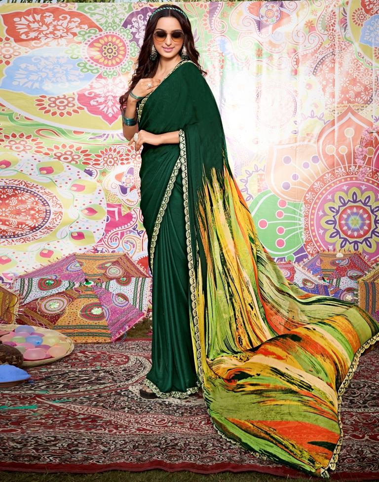 Multicolor Georgette Embroidery Saree