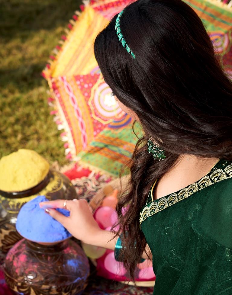 Multicolor Georgette Embroidery Saree