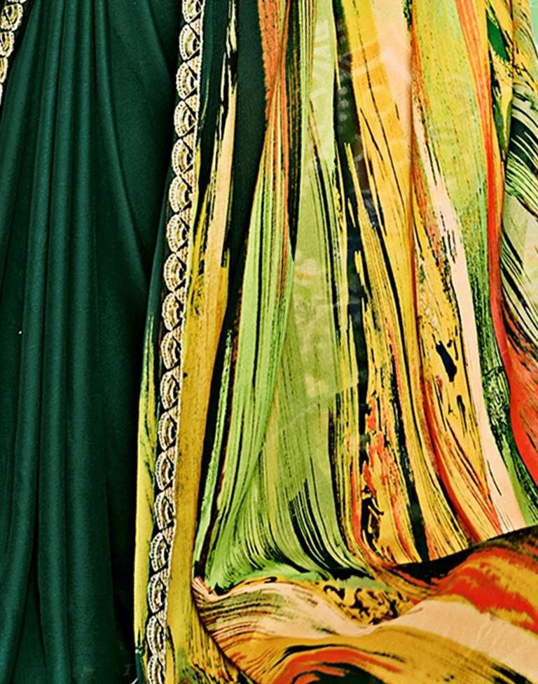 Multicolor Georgette Embroidery Saree