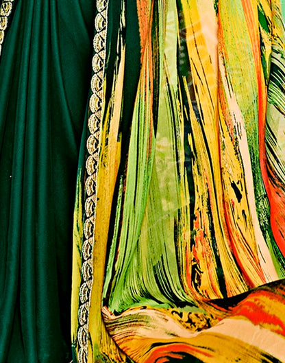 Multicolor Georgette Embroidery Saree