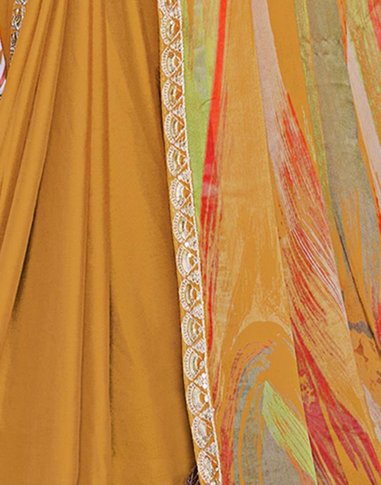 Multicolor Georgette Embroidery Saree