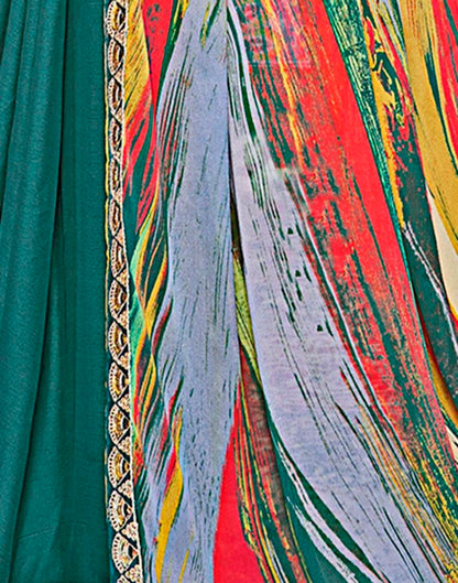 Multicolor Georgette Embroidery Saree