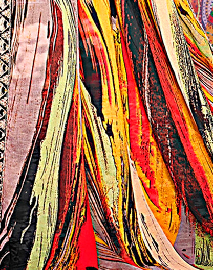 Multicolor Georgette Embroidery Saree