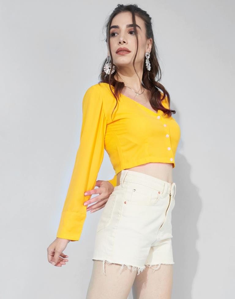 Yellow Cardigan Top | Leemboodi