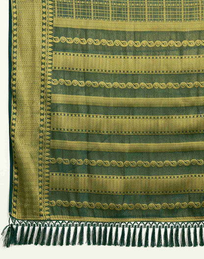 Green Silk Plain Saree