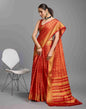 Red Silk Plain Saree