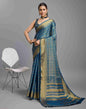 Blue Silk Plain Saree