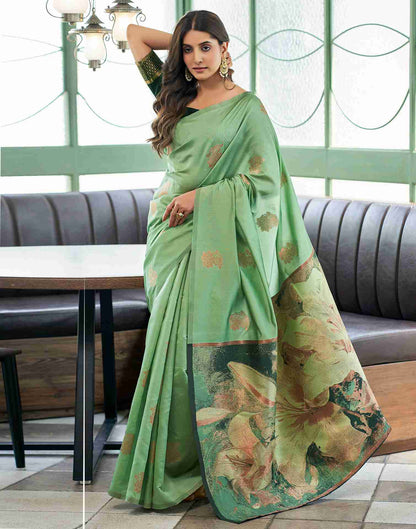 Green Silk Woven Saree