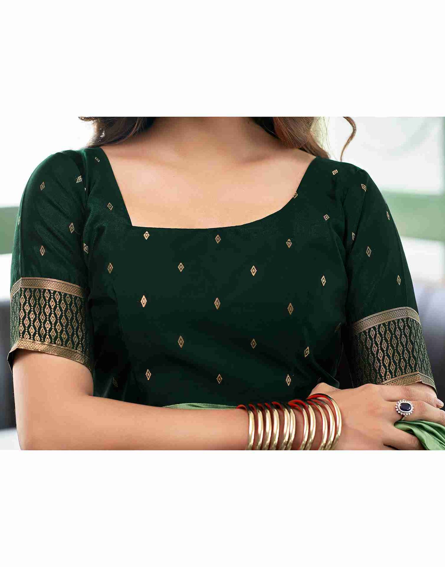 Green Silk Woven Saree