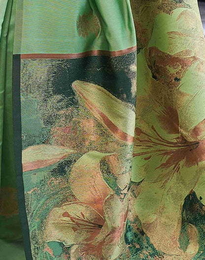 Green Silk Woven Saree