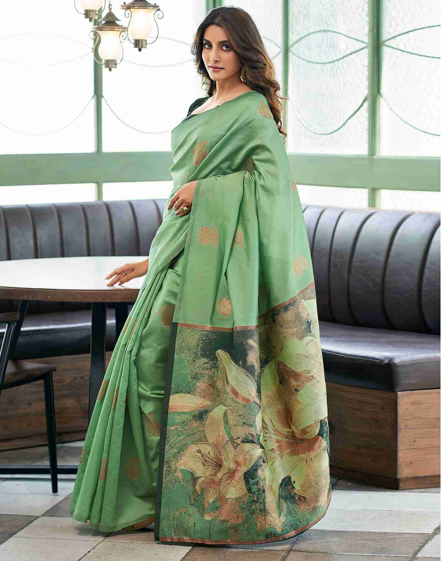 Green Silk Woven Saree