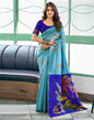 Blue Silk Woven Saree