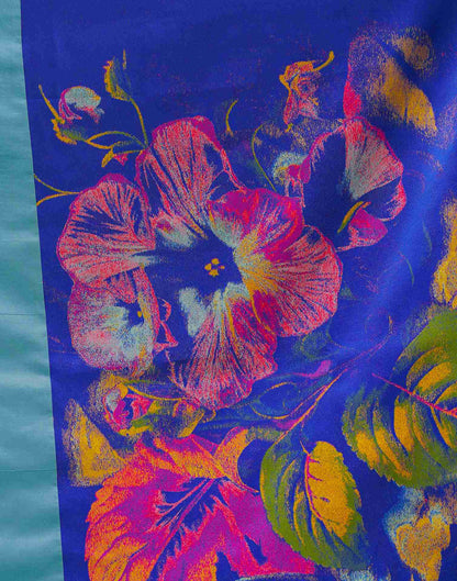 Blue Silk Woven Saree