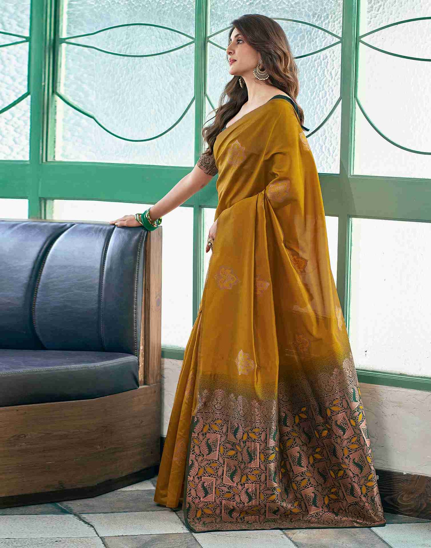 Green Silk Woven Saree