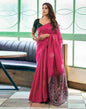 Pink And Green Weaving Silk Saree