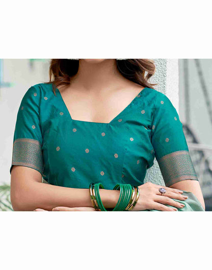 Green Silk Woven Saree