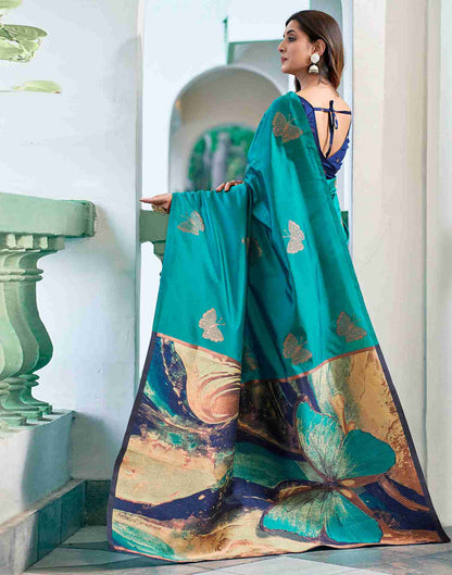 Green Silk Woven Saree